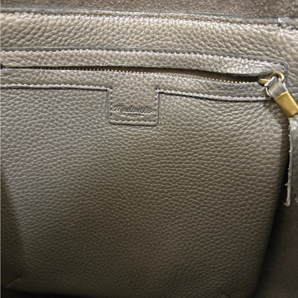 Madewell Gray Pebbled Leather TransportTote - Picture 3 of 9